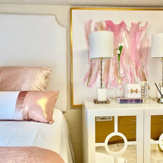 White Velvet Headboard